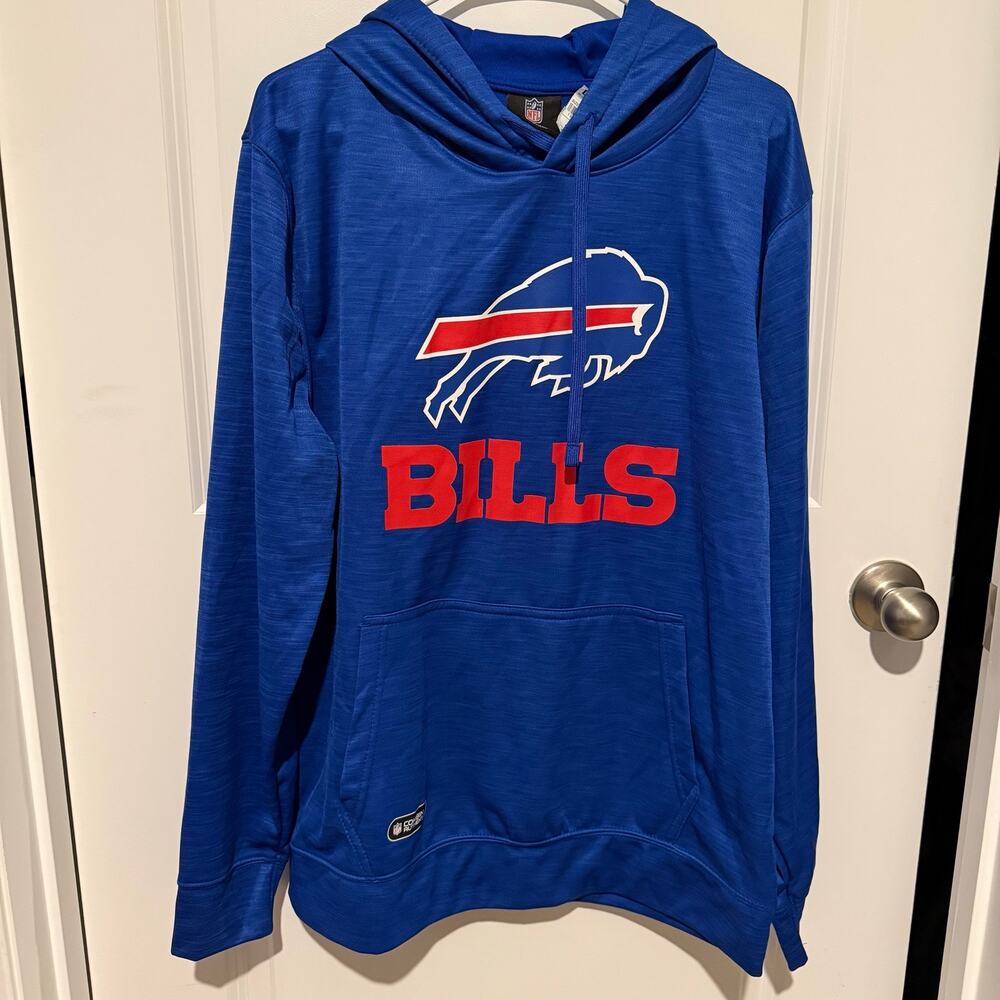 Buffalo Bills NFL Team Apparel Men’s Large Blue Pullover Hoodie NWT